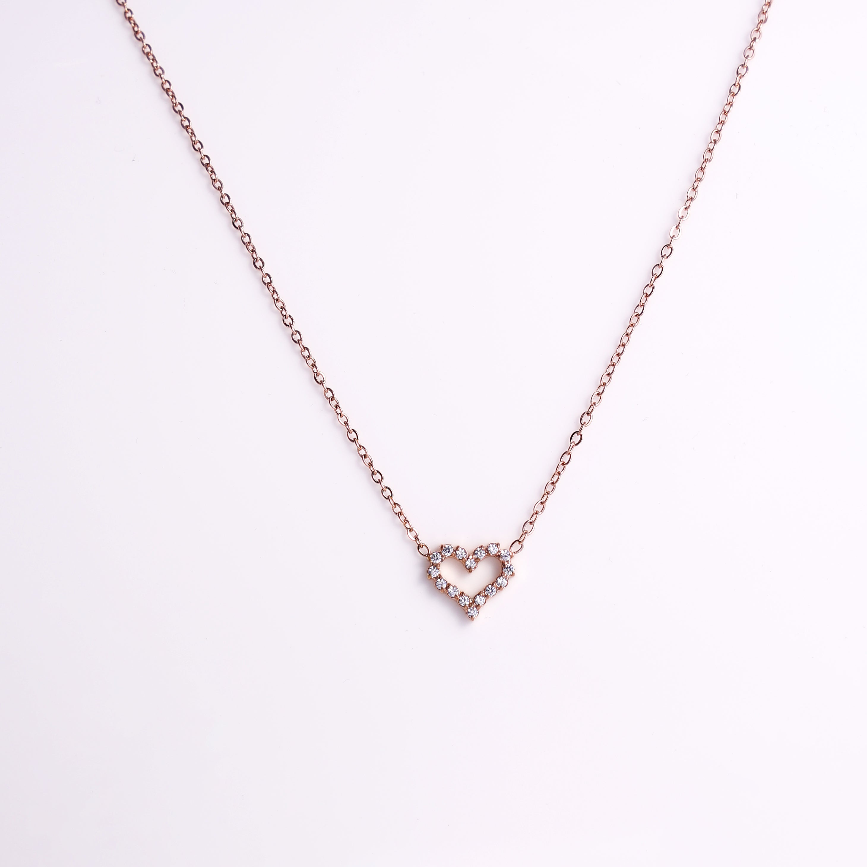 Open Heart Pave Pendant