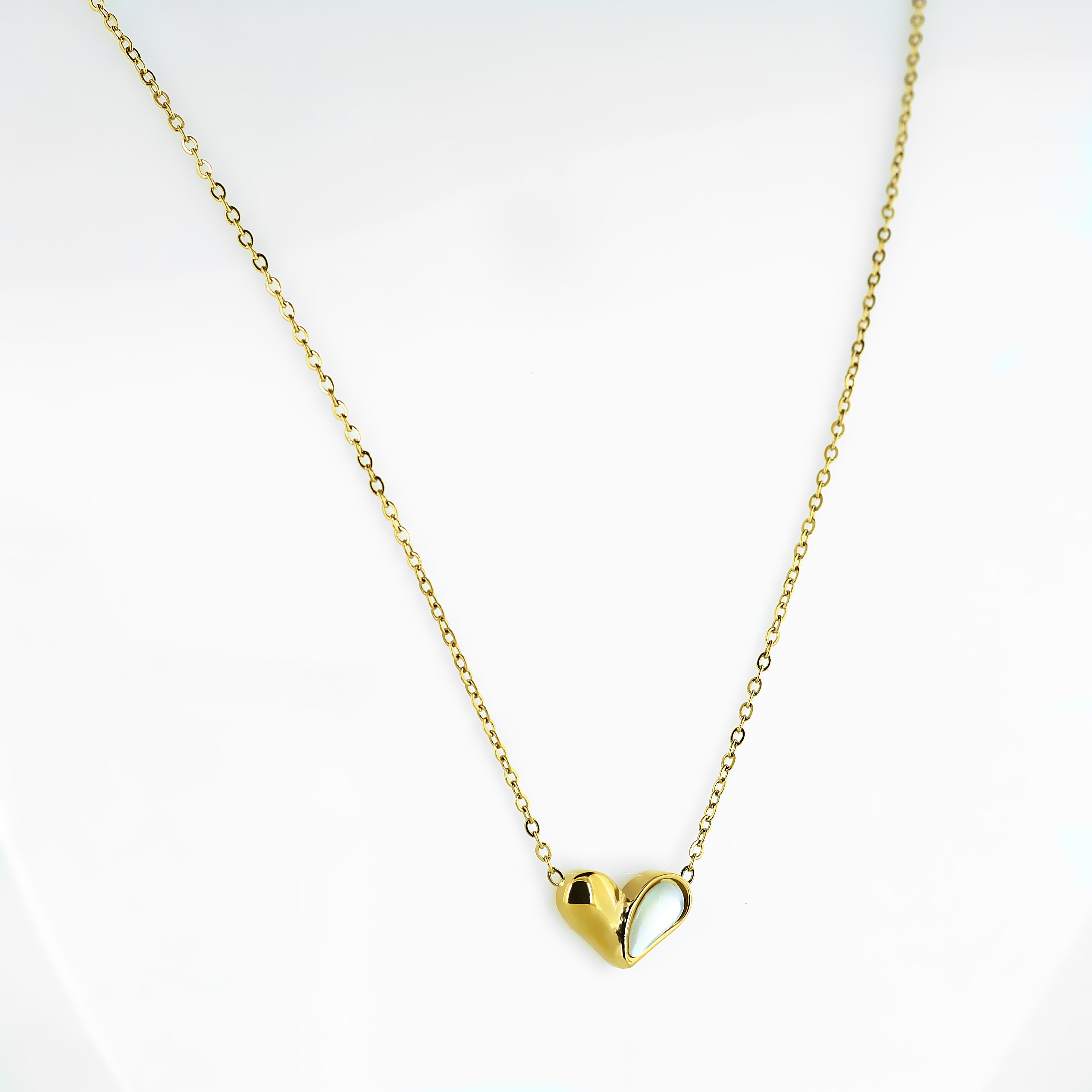 Stylish Gold Plated Heart Pendant Chain for Women