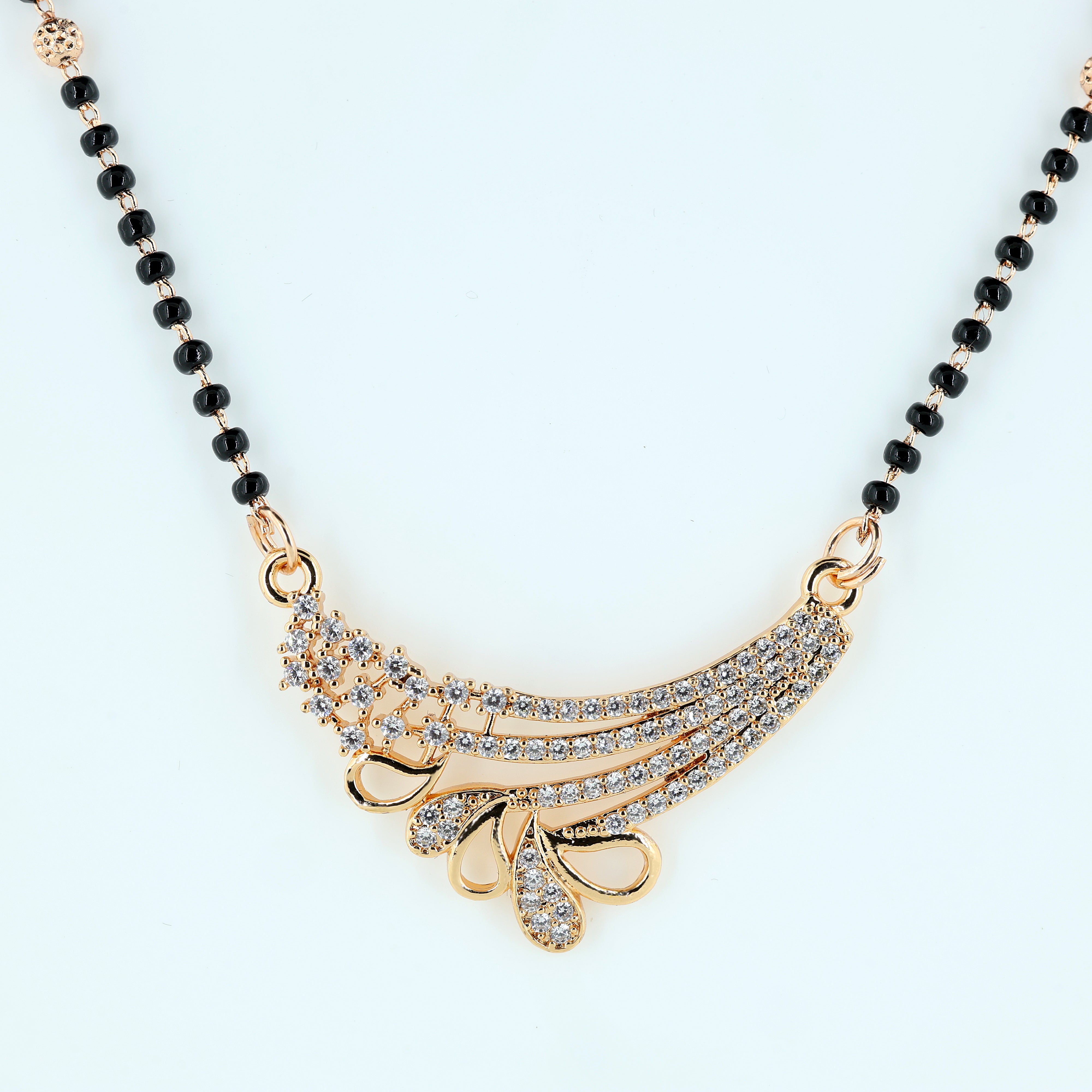 Modern Wave American Diamond Mangalsutra