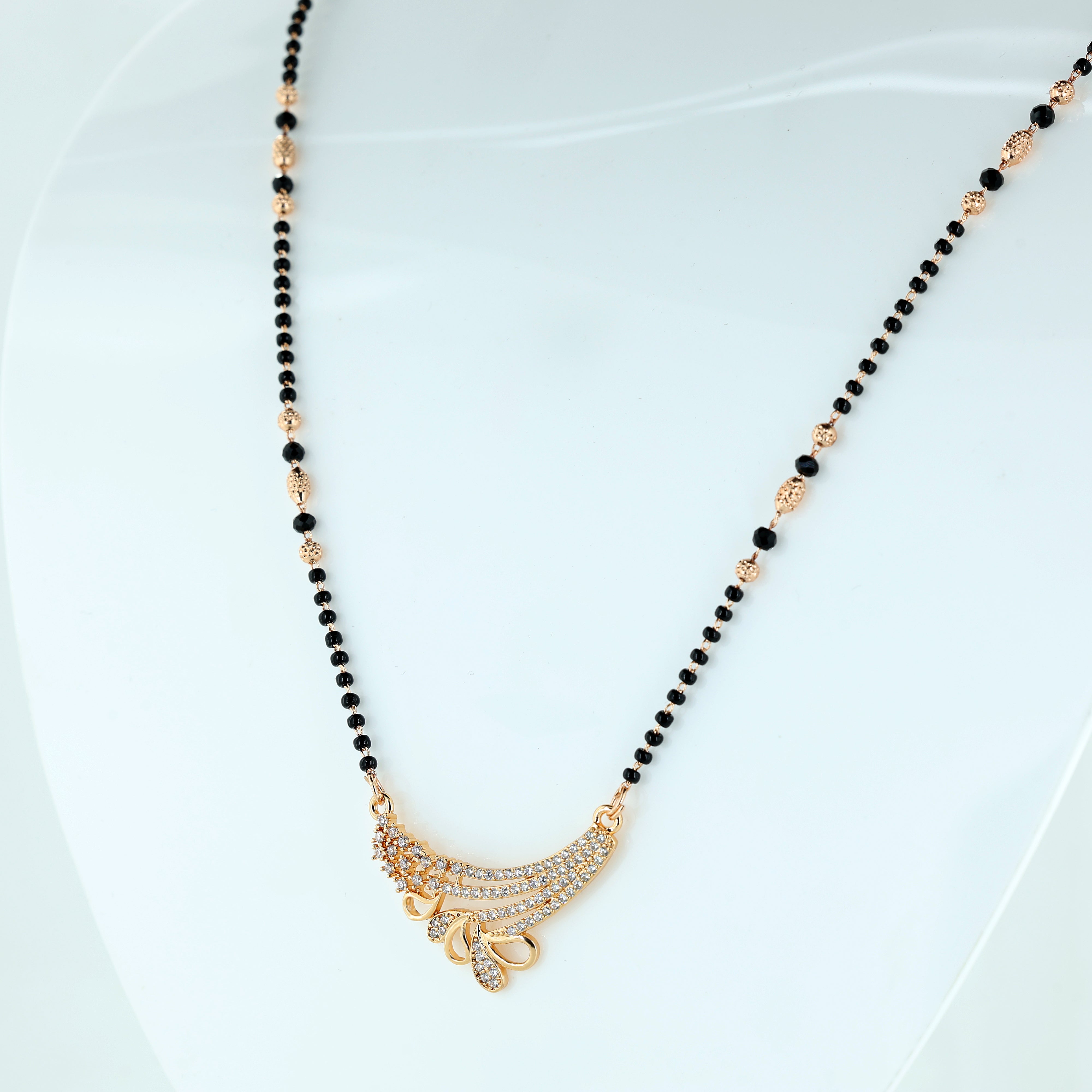 Modern Wave American Diamond Mangalsutra