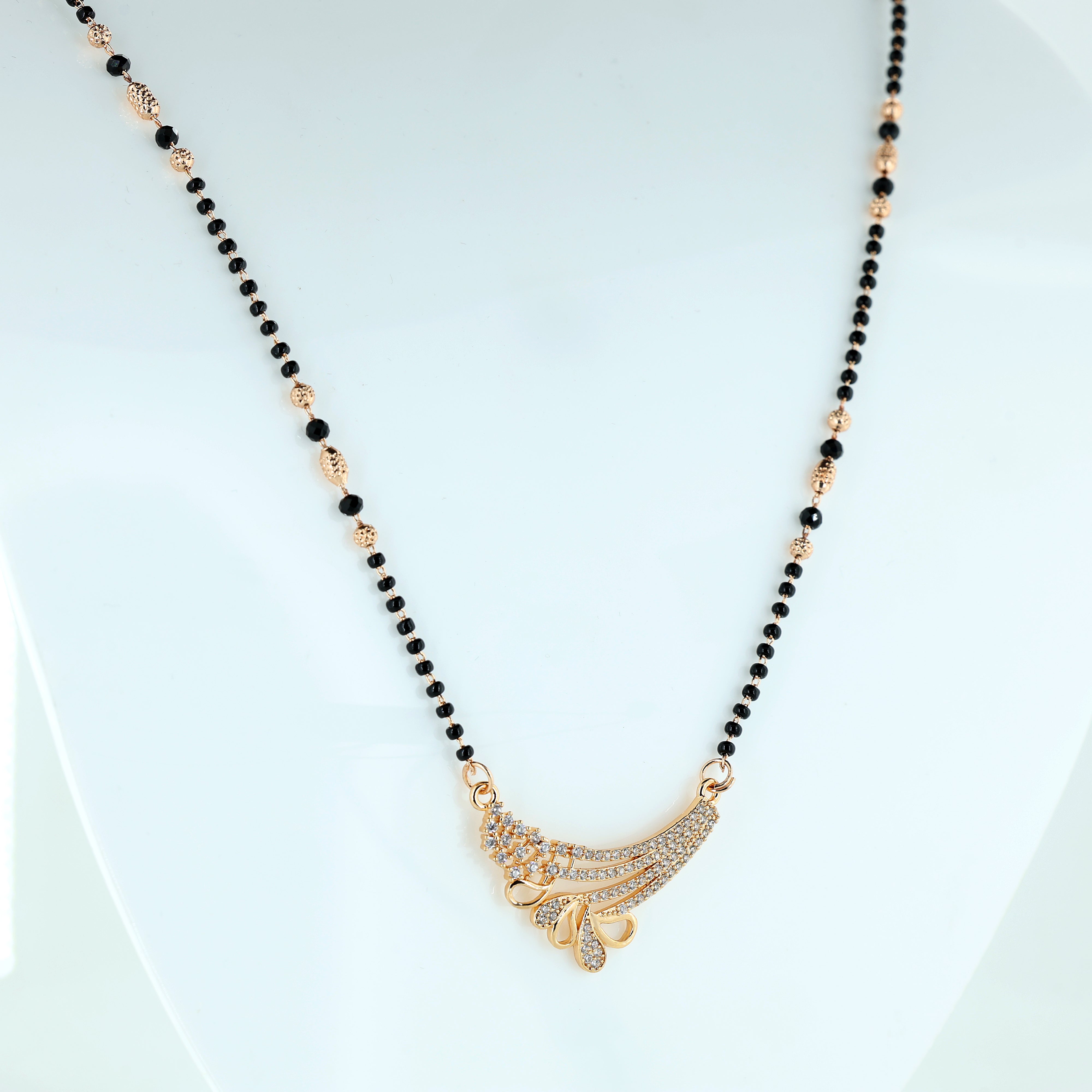 Modern Wave American Diamond Mangalsutra