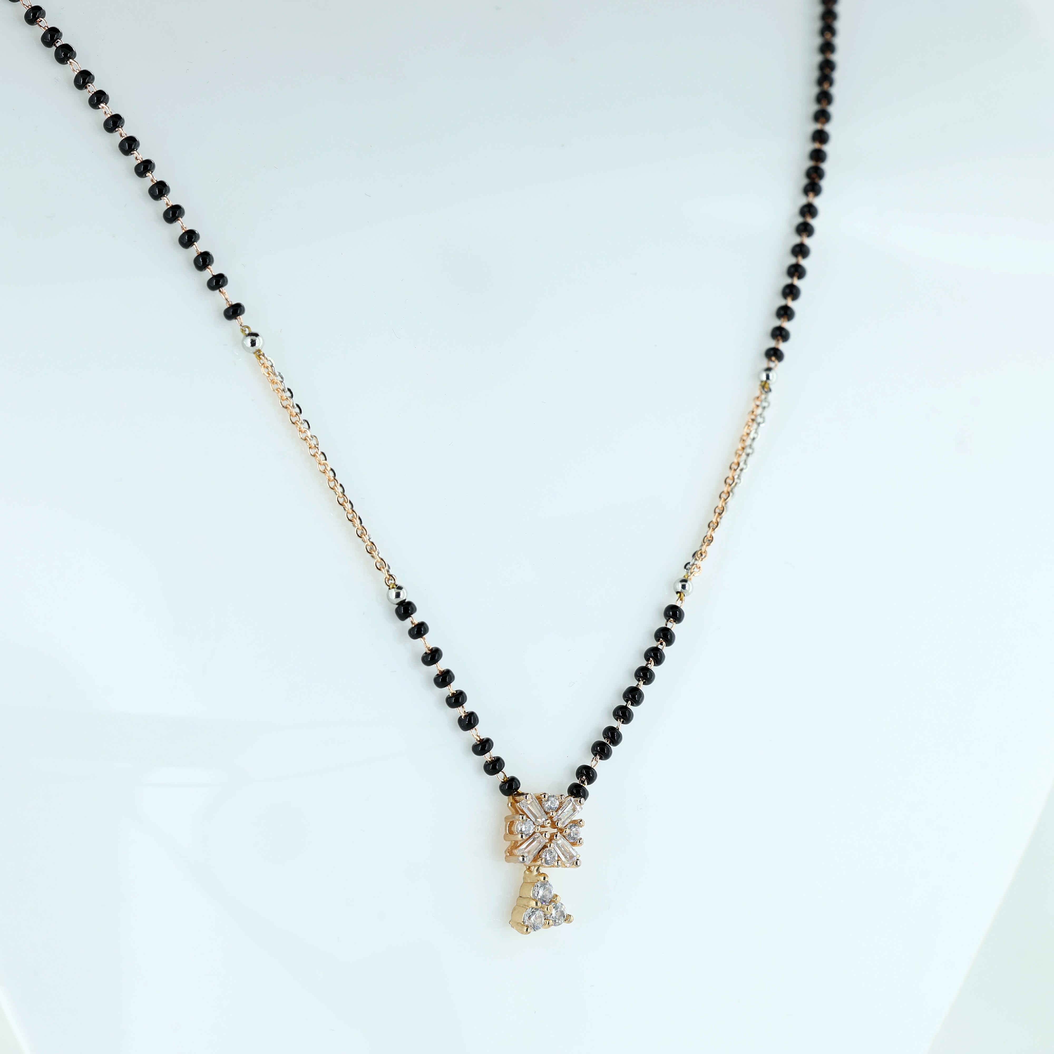 Radiant Floral Diamond Mangalsutra