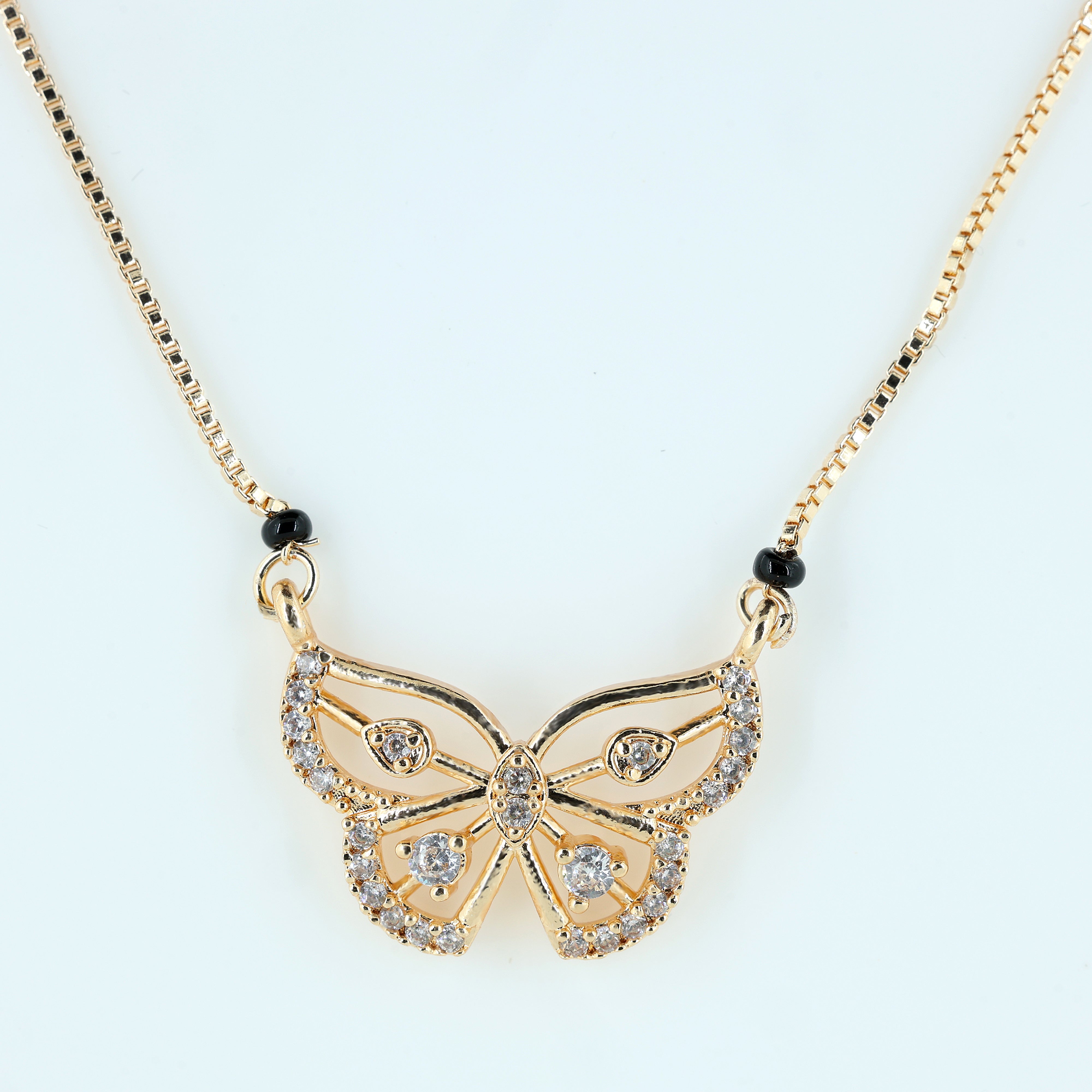Dainty Butterfly Pendant Mangalsutra