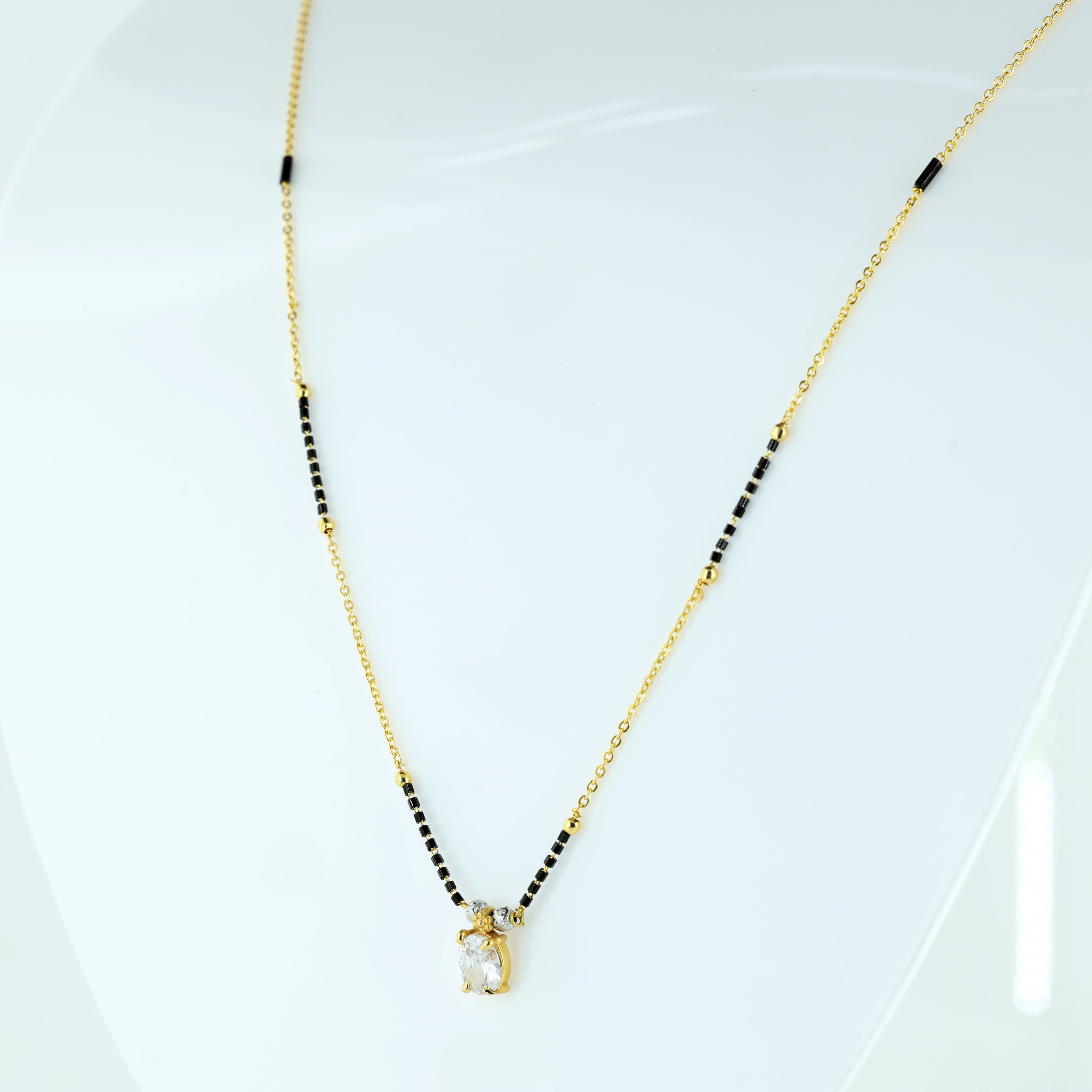 Minimalist Solitaire Drop Mangalsutra