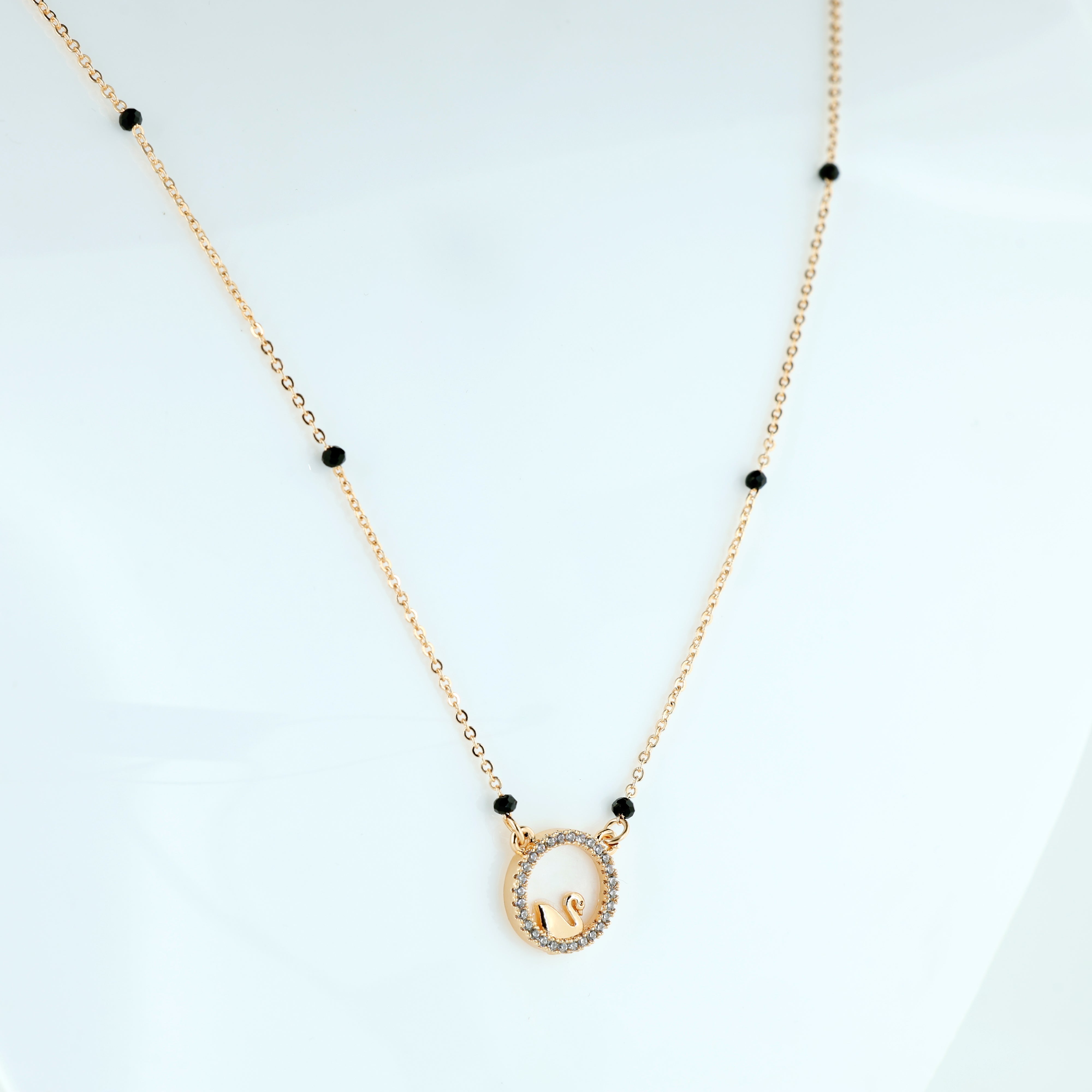 Serene Swan Halo Mangalsutra