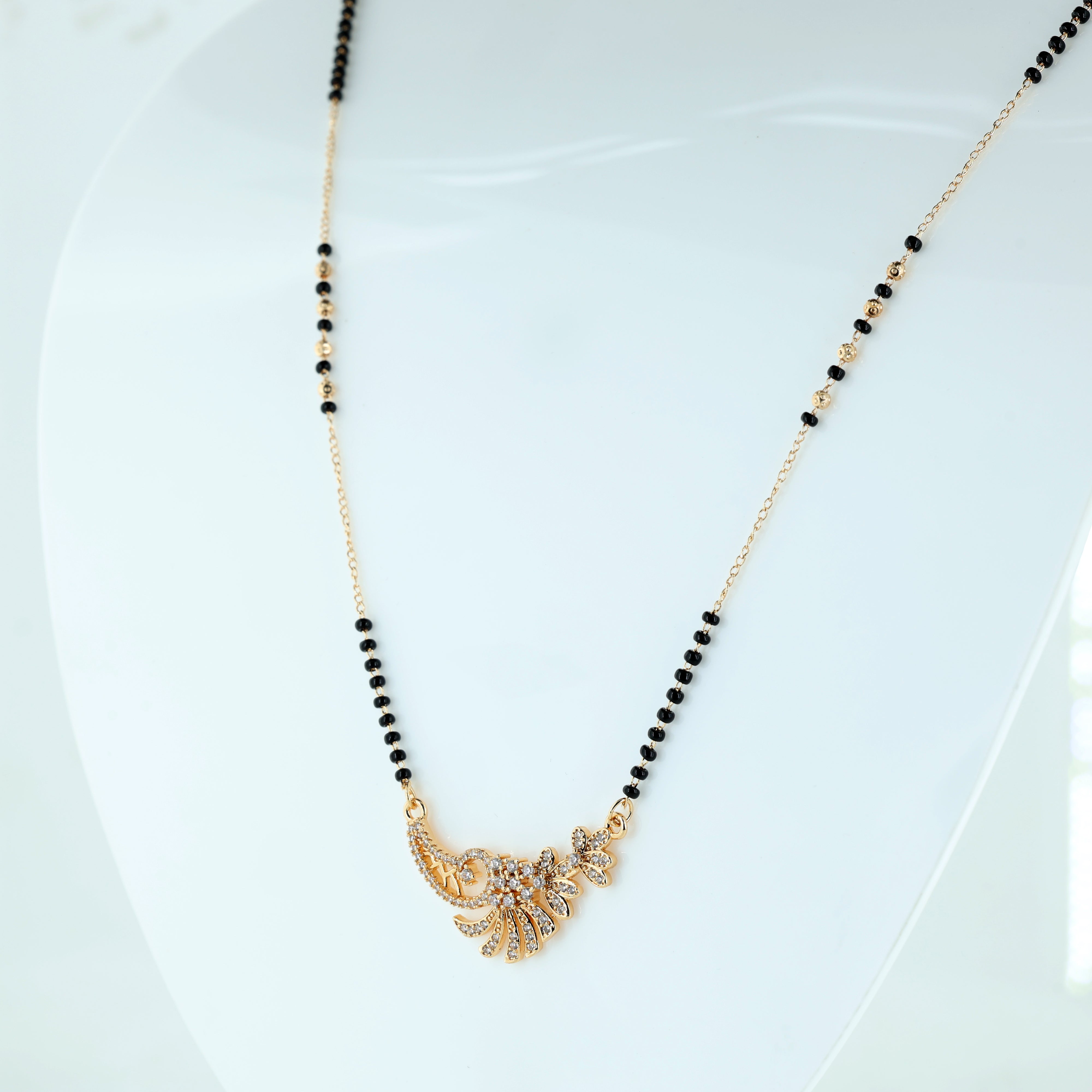 Floral Peacock Designer Mangalsutra
