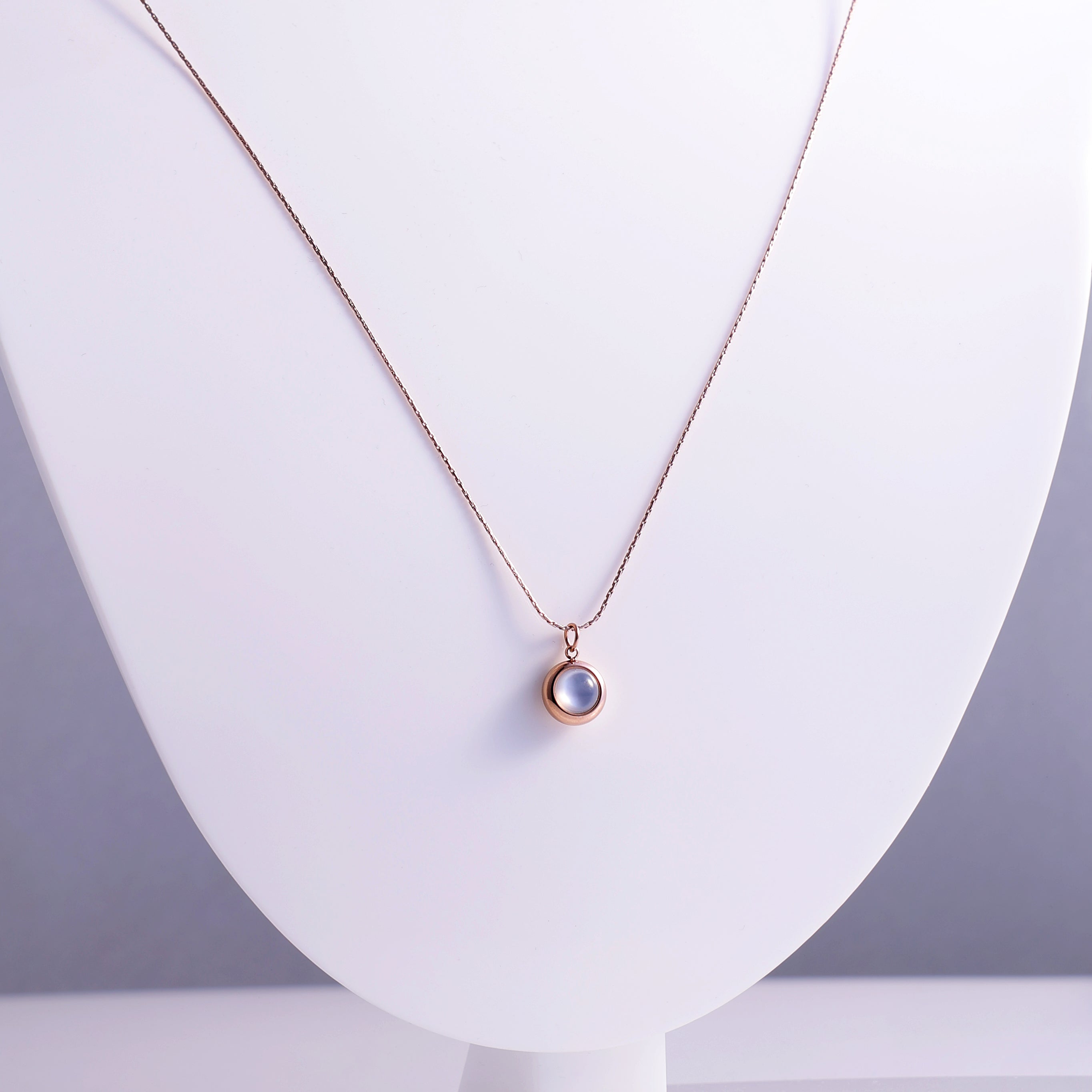 Celestial Moonstone Orb Necklace