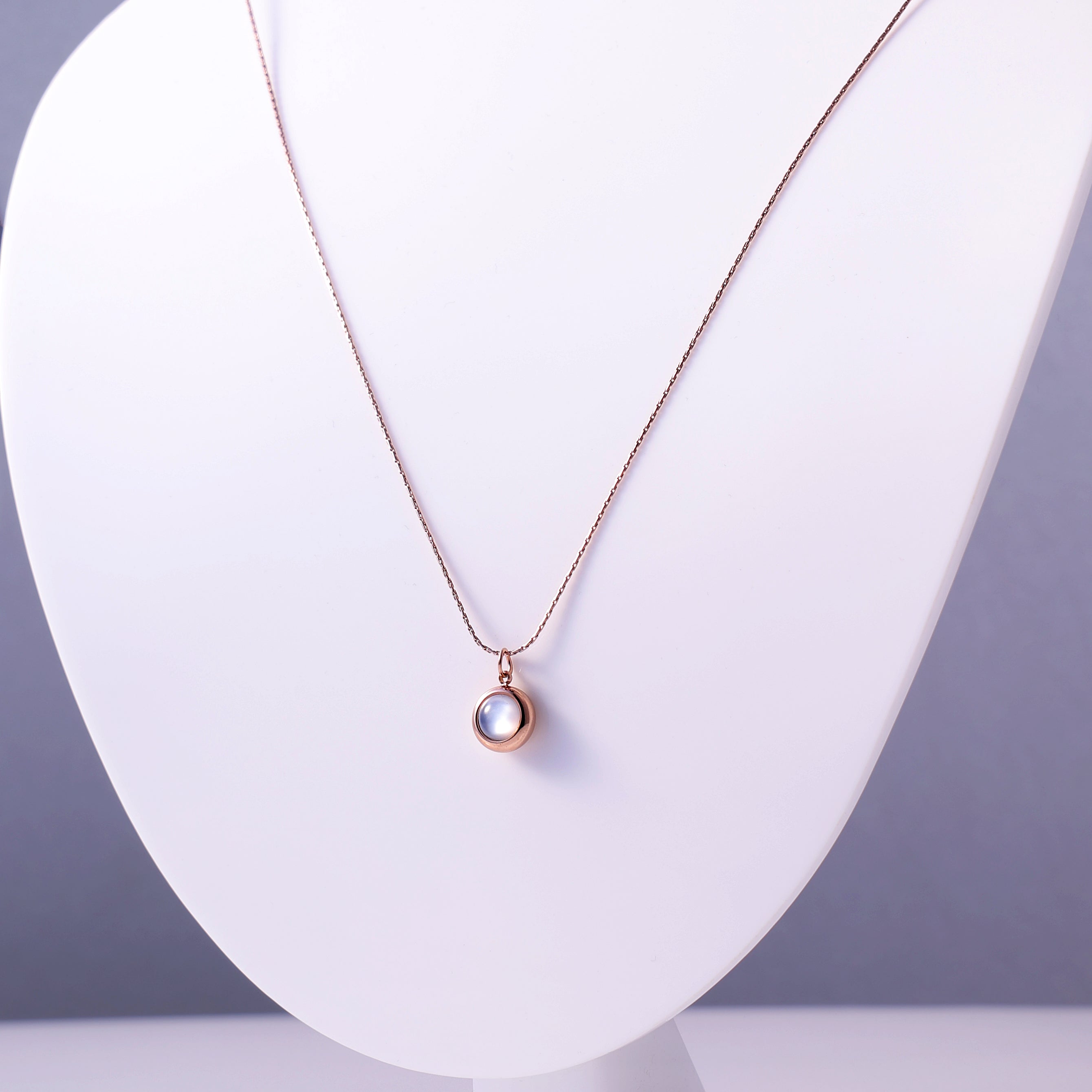 Celestial Moonstone Orb Necklace