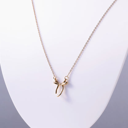 Charming Knotted Bow Necklace