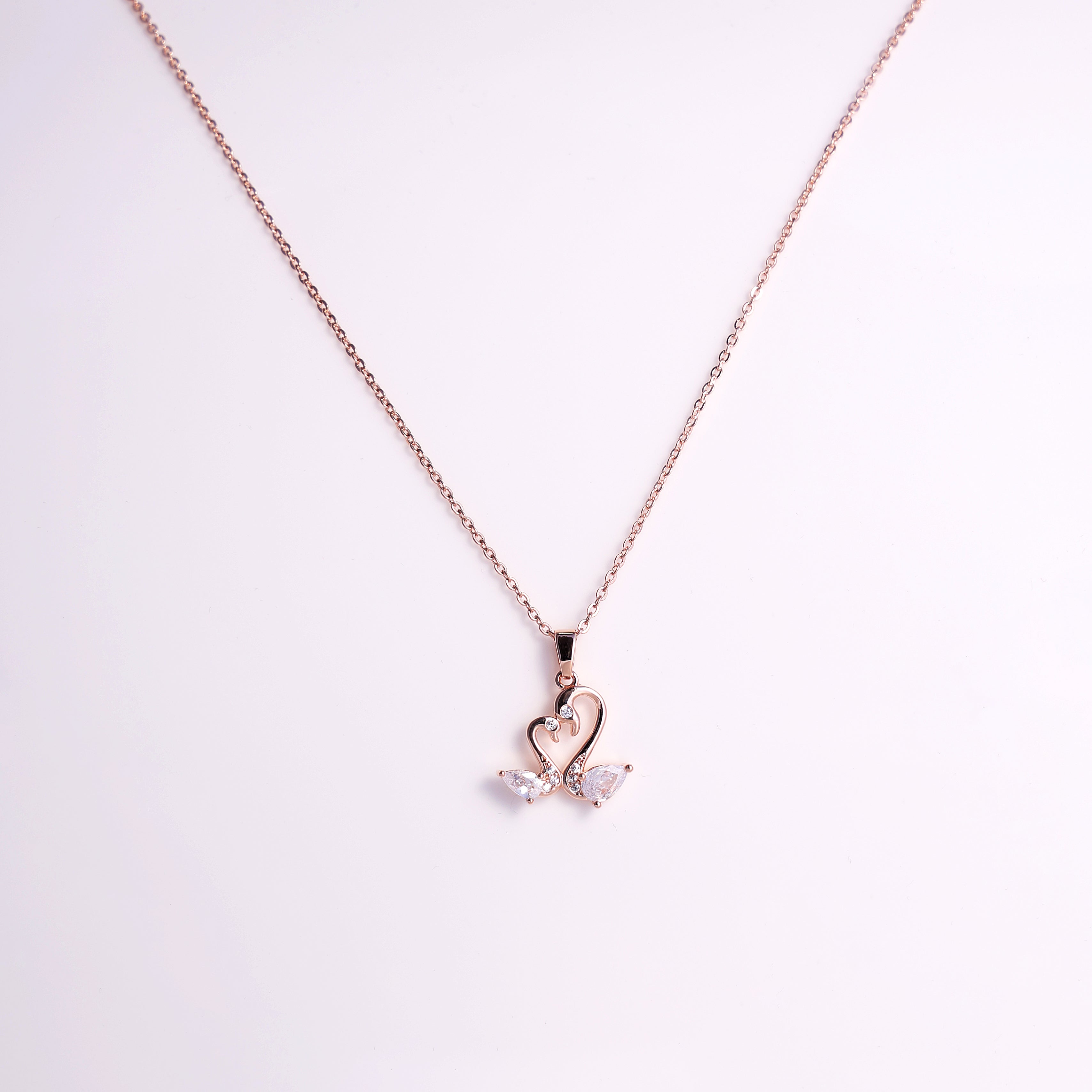 Eternal Grace Double Swan Necklace