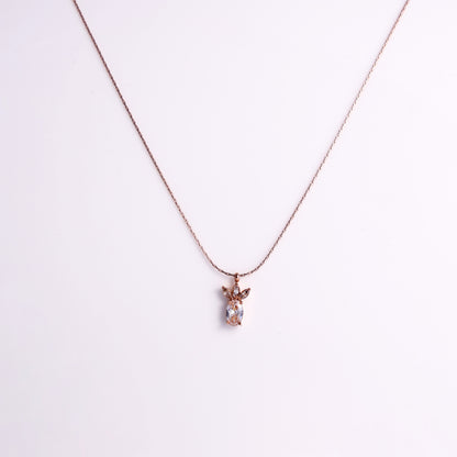 Sparkling Rose Gold Pineapple Necklace