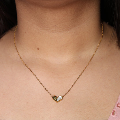 Stylish Gold Plated Heart Pendant Chain for Women