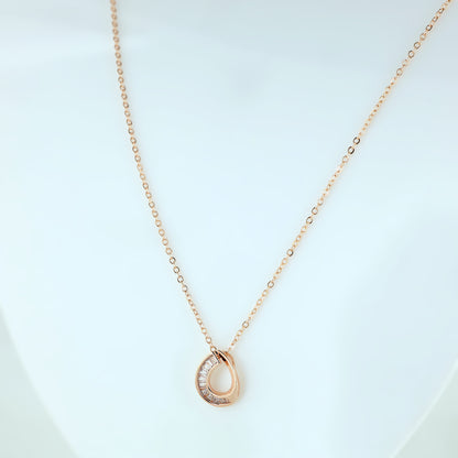 Eternal Teardrop Baguette Necklace