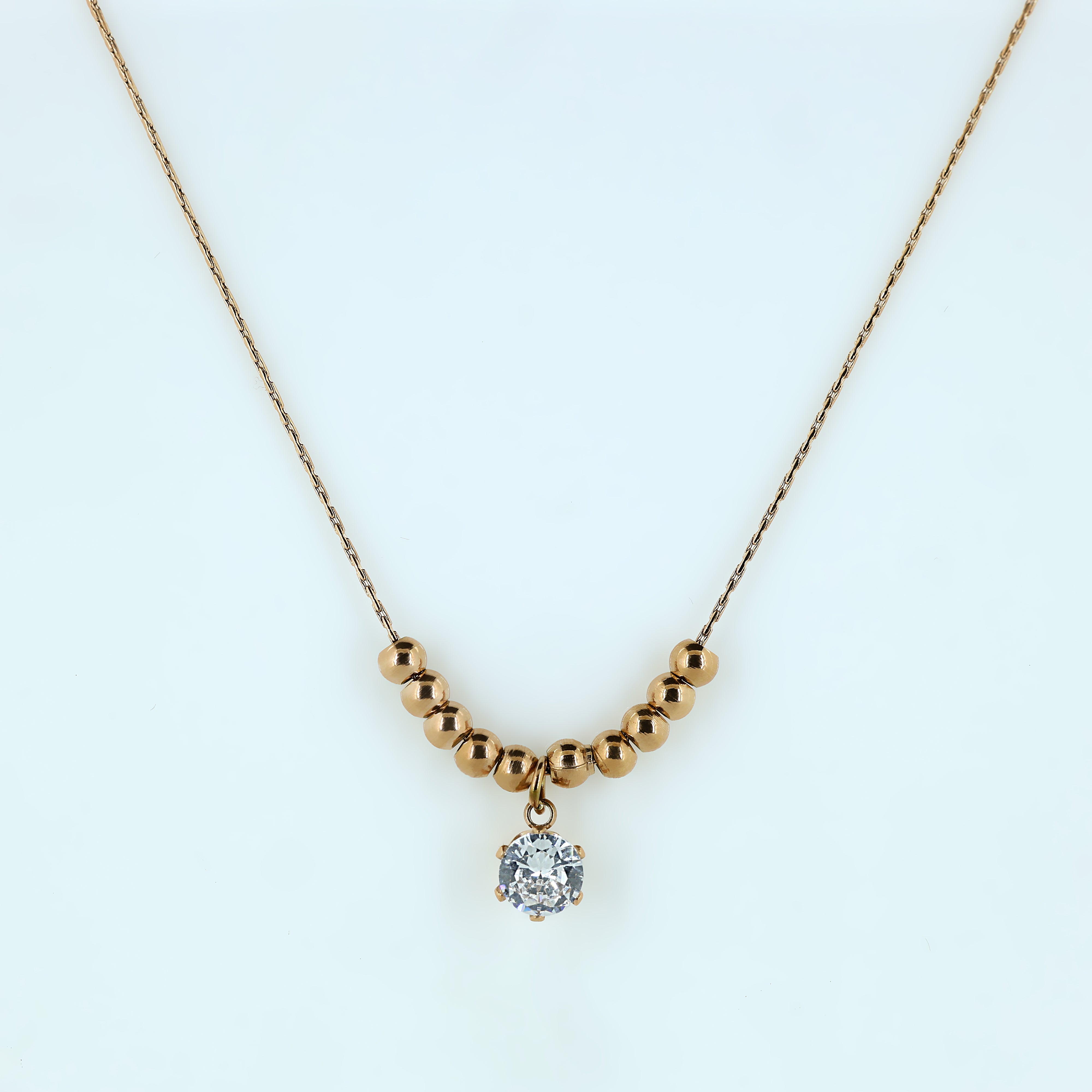 Radiant Drop Beaded Necklace