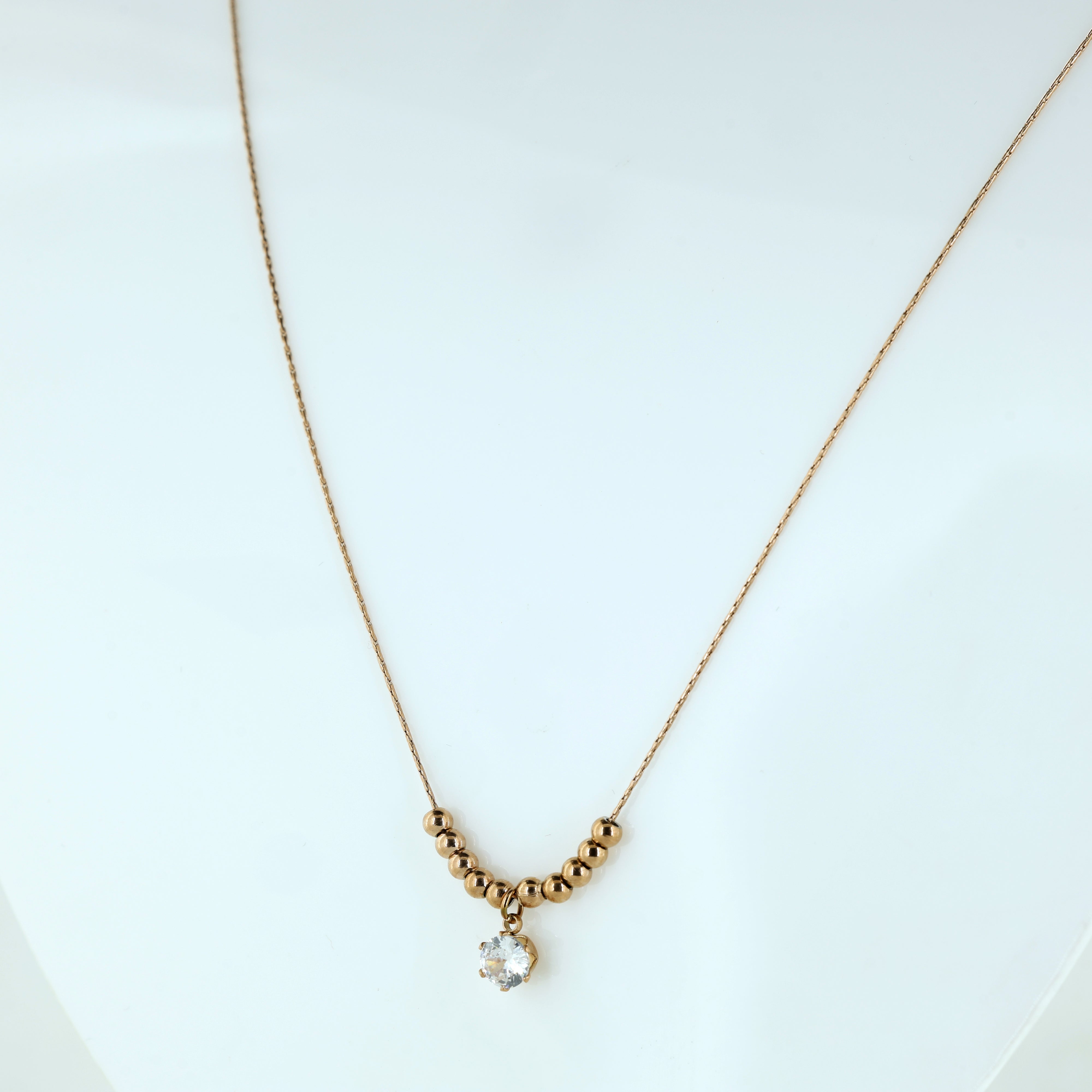Radiant Drop Beaded Necklace