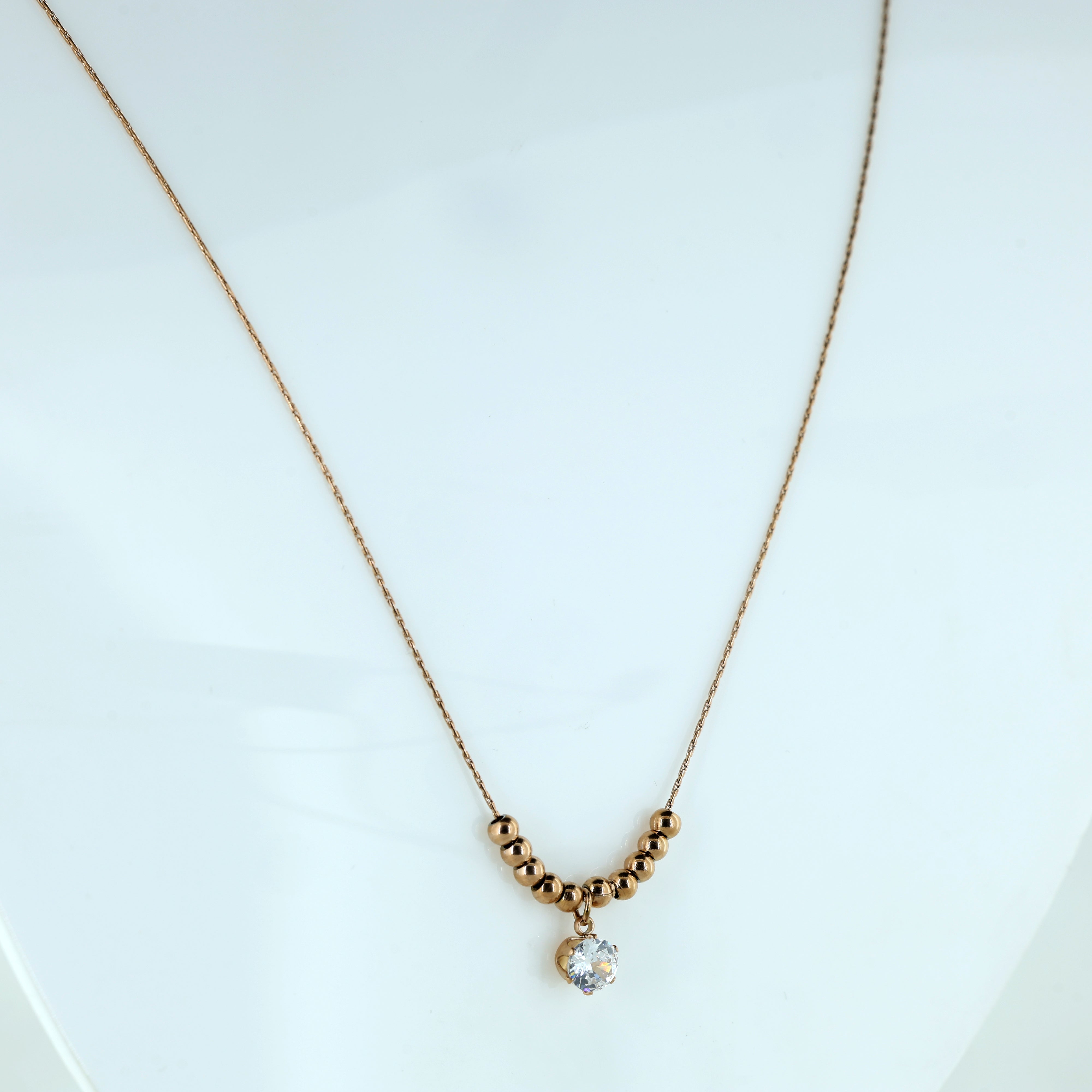 Radiant Drop Beaded Necklace