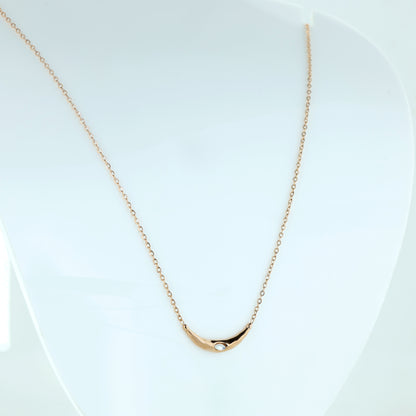 Elegant Crescent Charm on Fine Chain