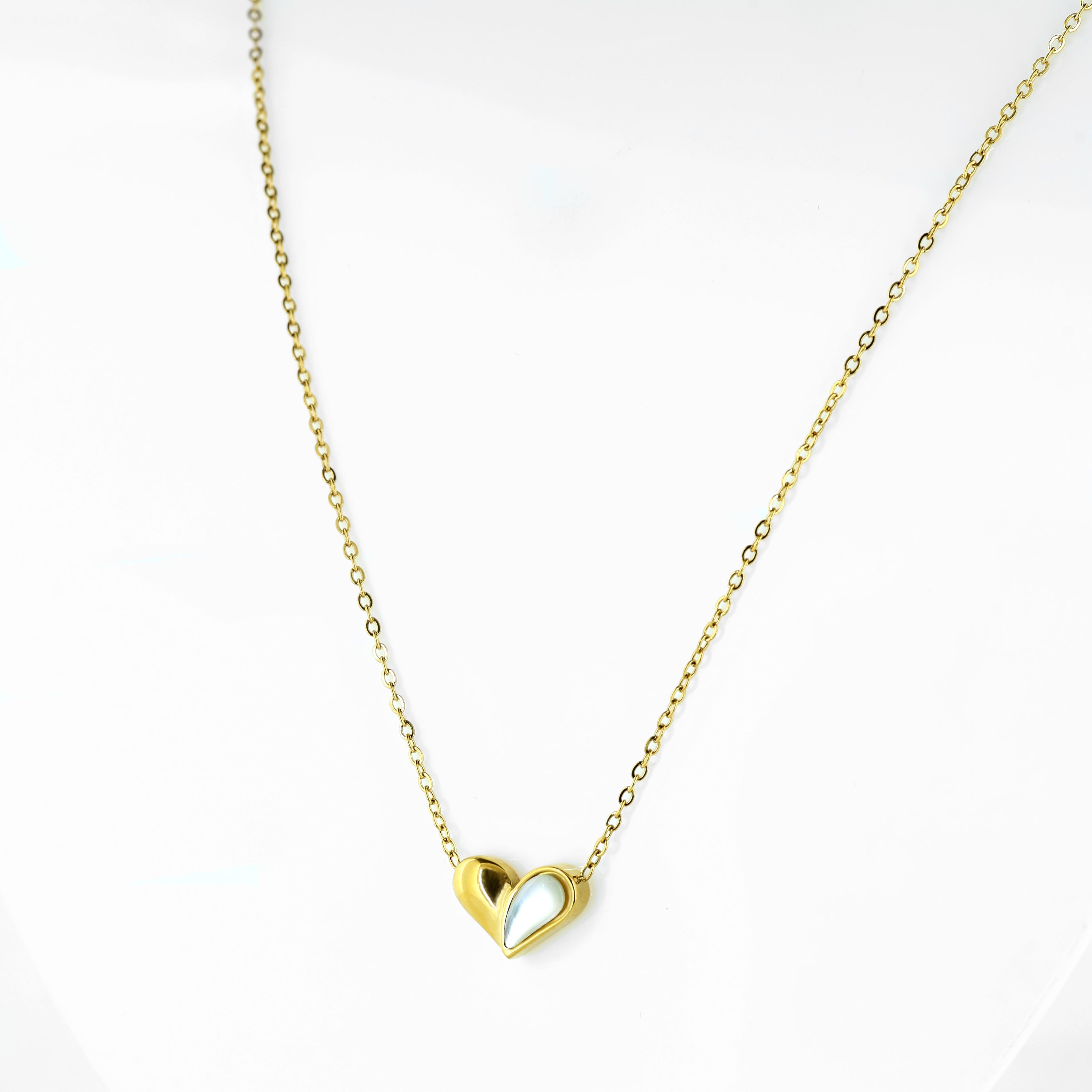 Stylish Gold Plated Heart Pendant Chain for Women