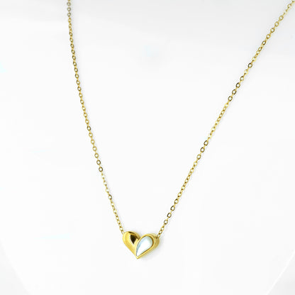 Stylish Gold Plated Heart Pendant Chain for Women