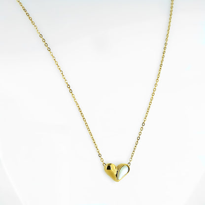 Stylish Gold Plated Heart Pendant Chain for Women