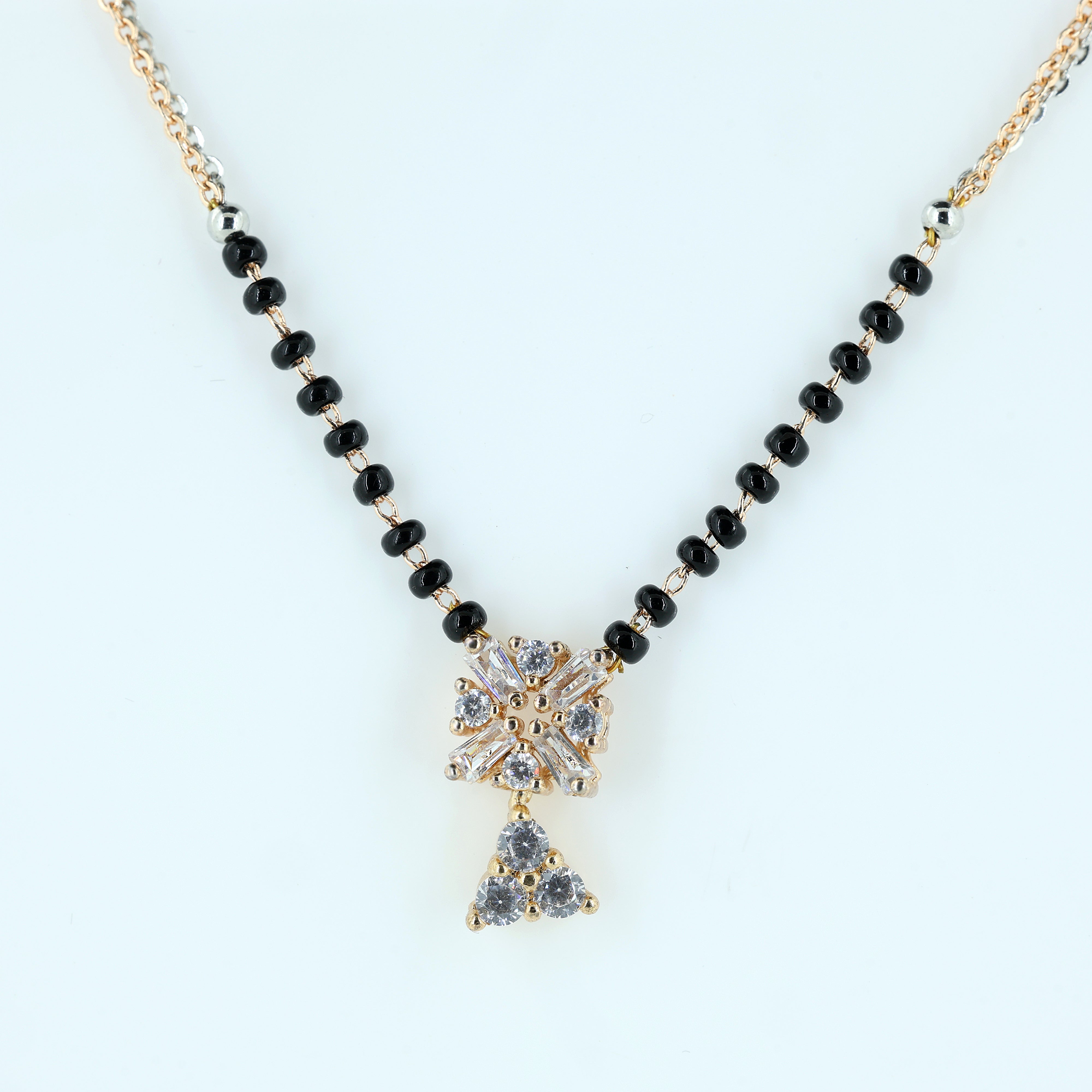 Radiant Floral Diamond Mangalsutra
