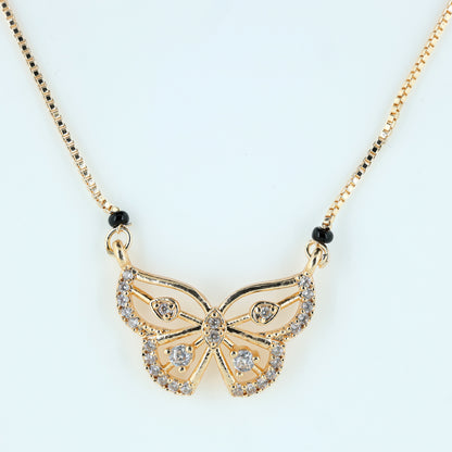 Dainty Butterfly Pendant Mangalsutra