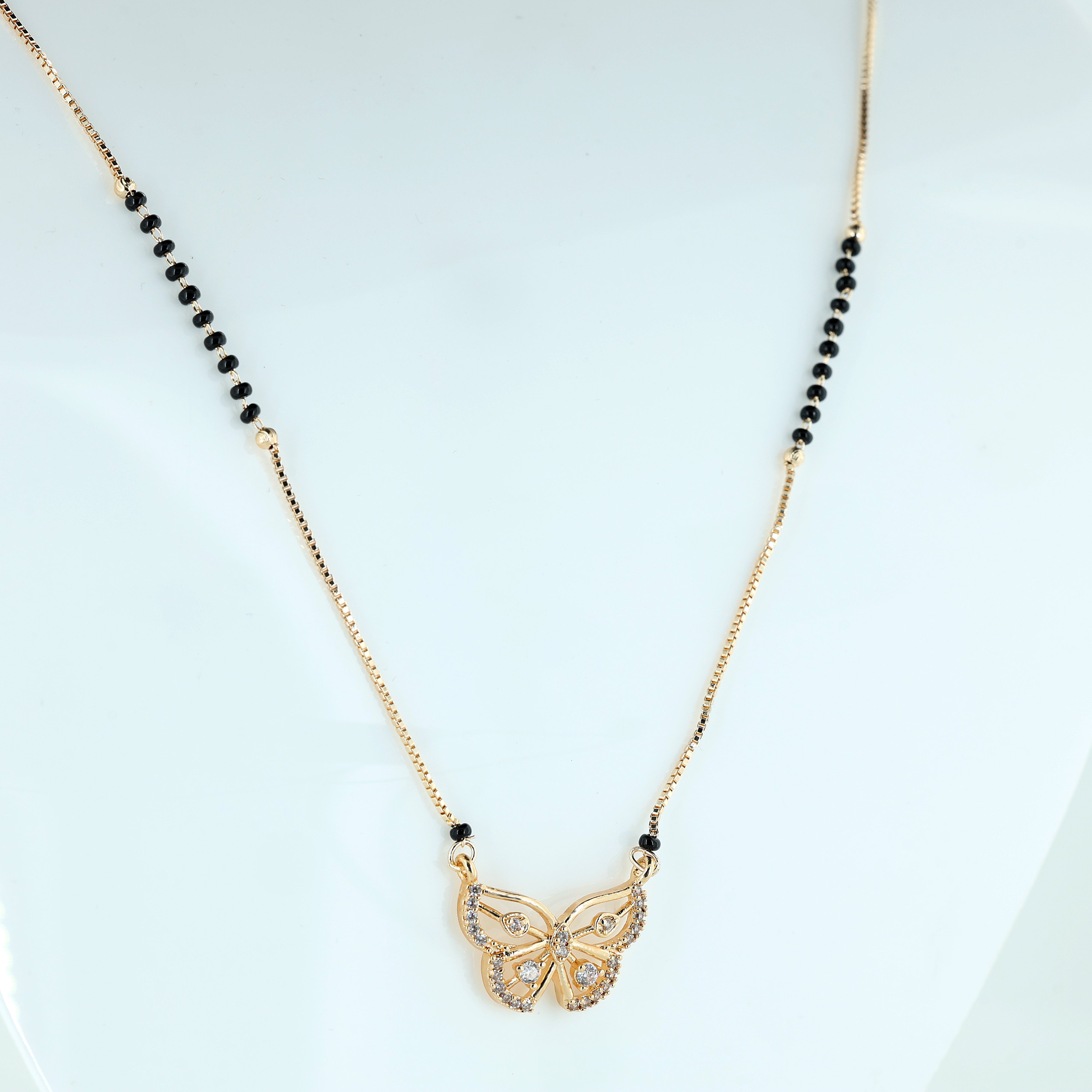 Dainty Butterfly Pendant Mangalsutra