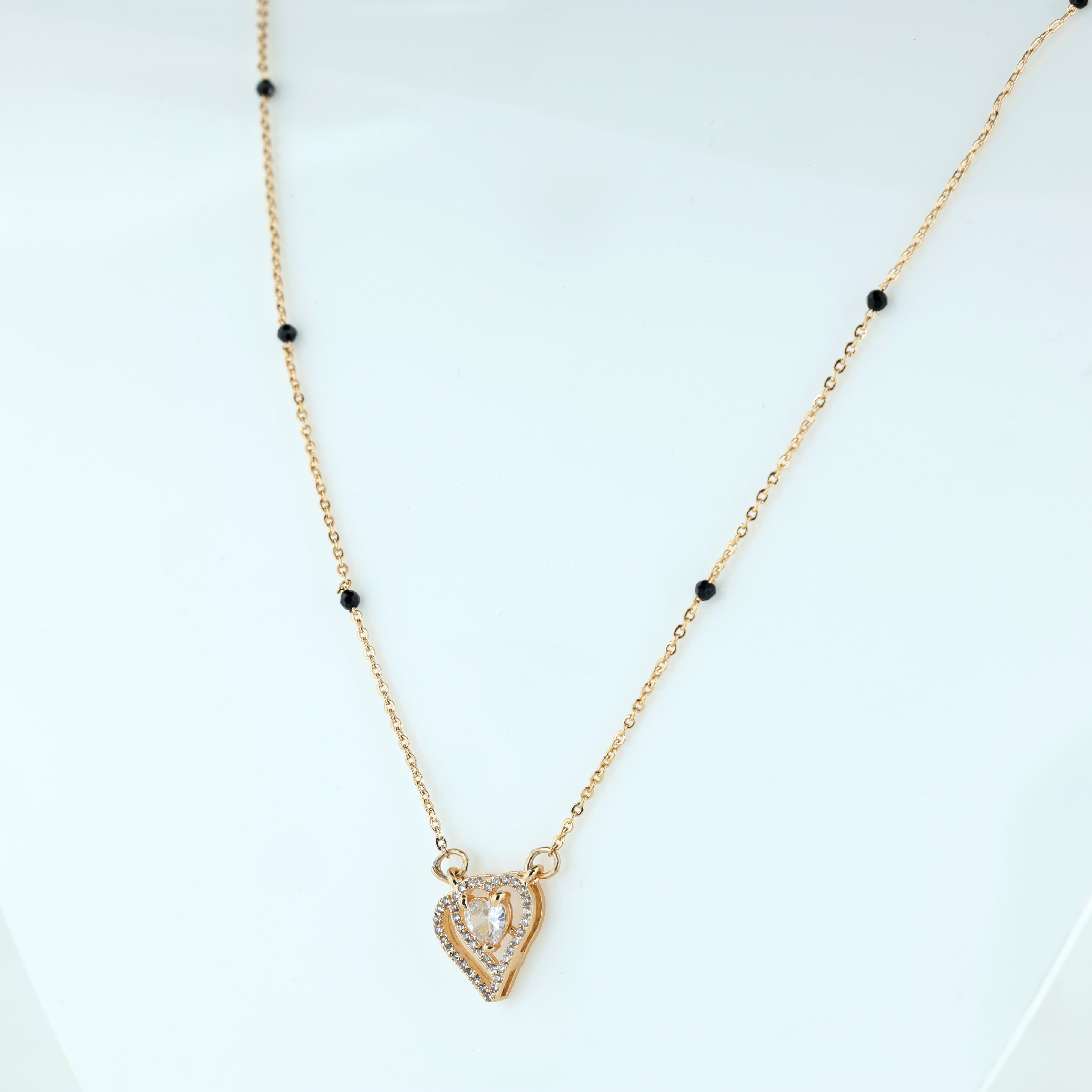 MiniDainty Heart-in-Heart Mangalsutra
