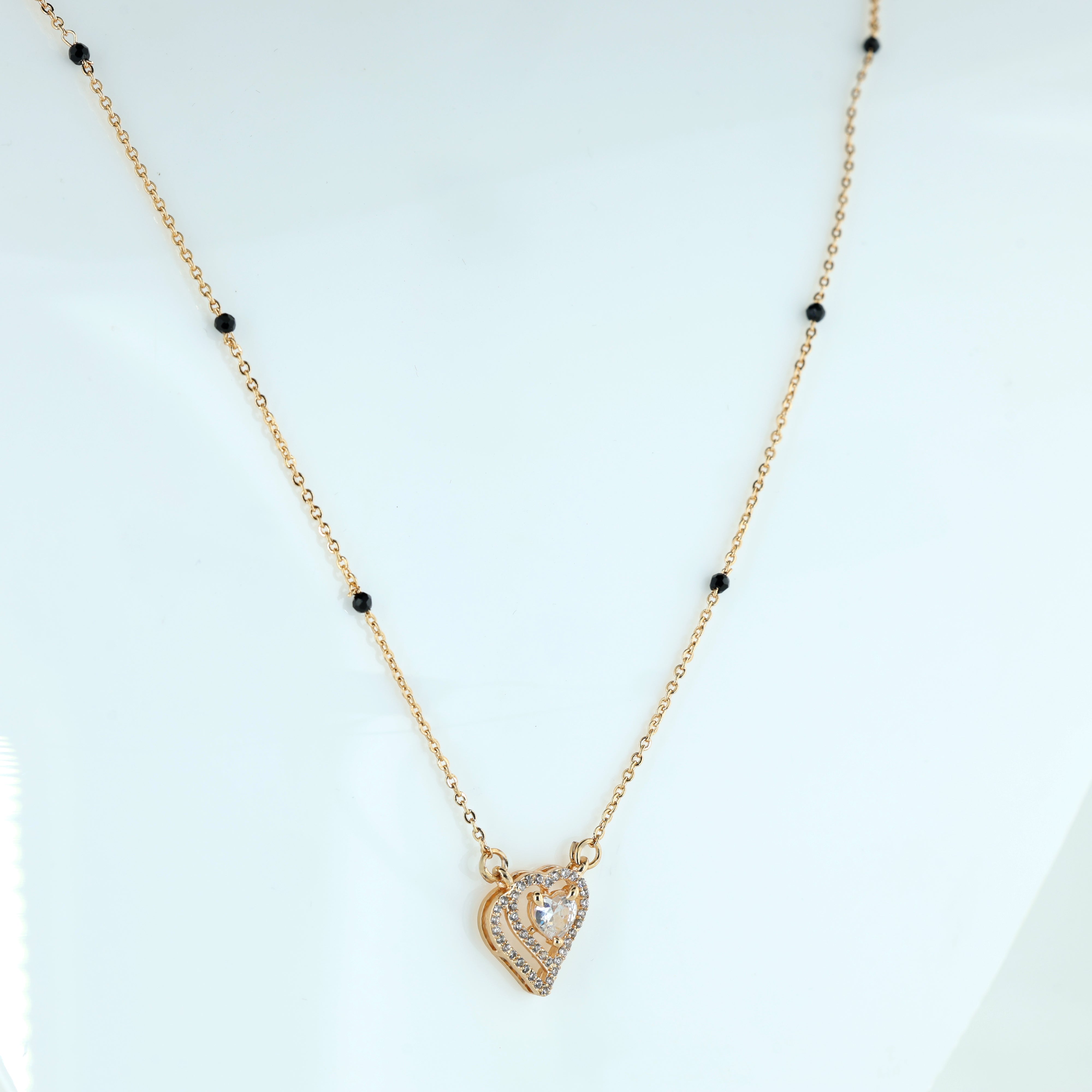 MiniDainty Heart-in-Heart Mangalsutra