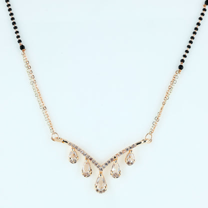 Graceful Teardrop Diamond Mangalsutra