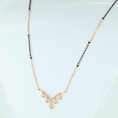 Graceful Teardrop Diamond Mangalsutra