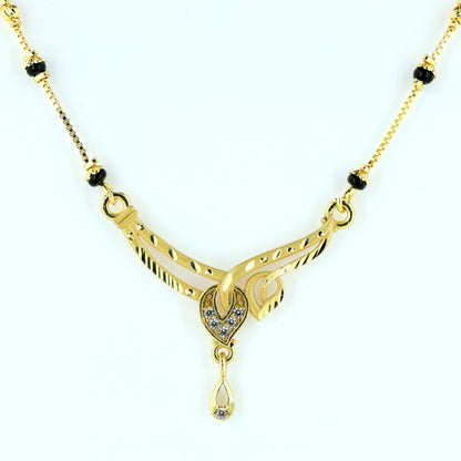Sculpted Leaf Mangalsutra