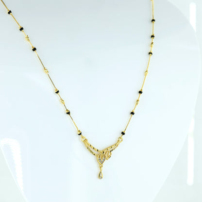 Sculpted Leaf Mangalsutra