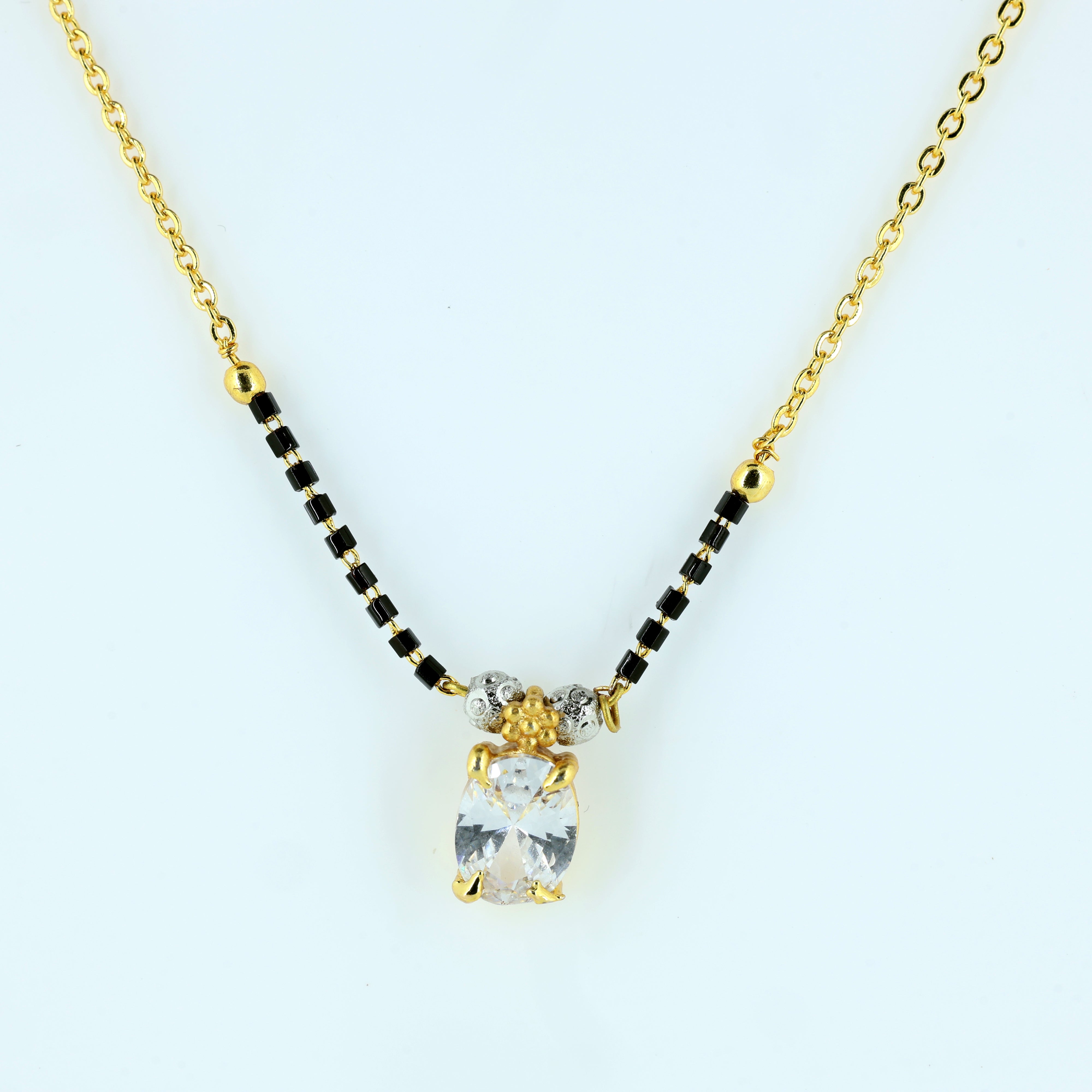 Minimalist Solitaire Drop Mangalsutra