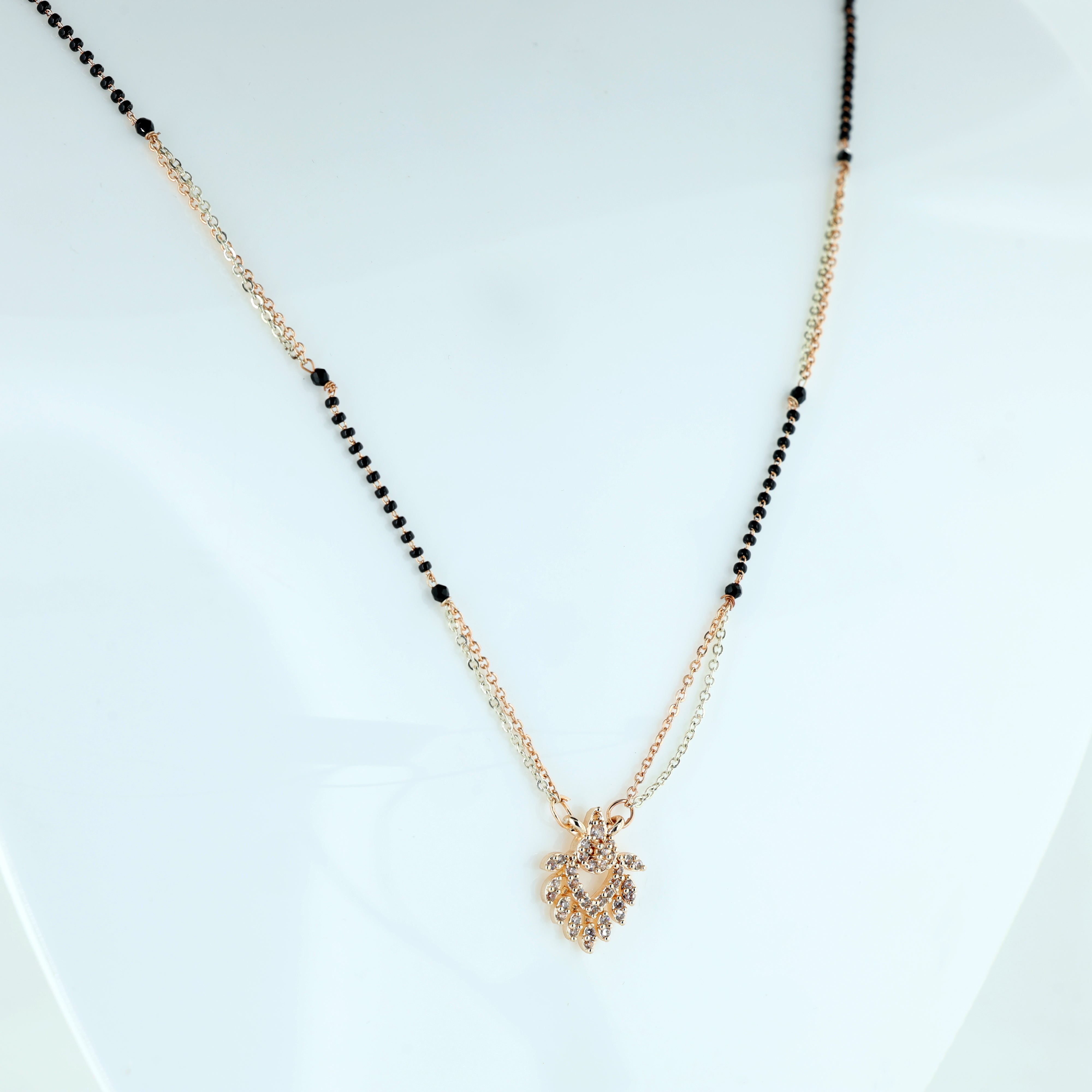 Contemporary Lattice Drop Mangalsutra