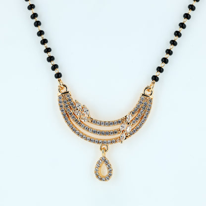 Radiant Crescent Pave Mangalsutra