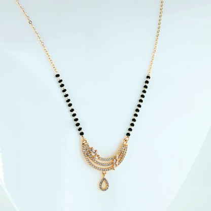Radiant Crescent Pave Mangalsutra