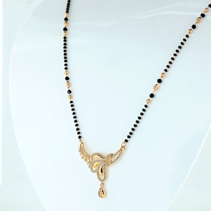 Graceful Butterfly Crystal Mangalsutra