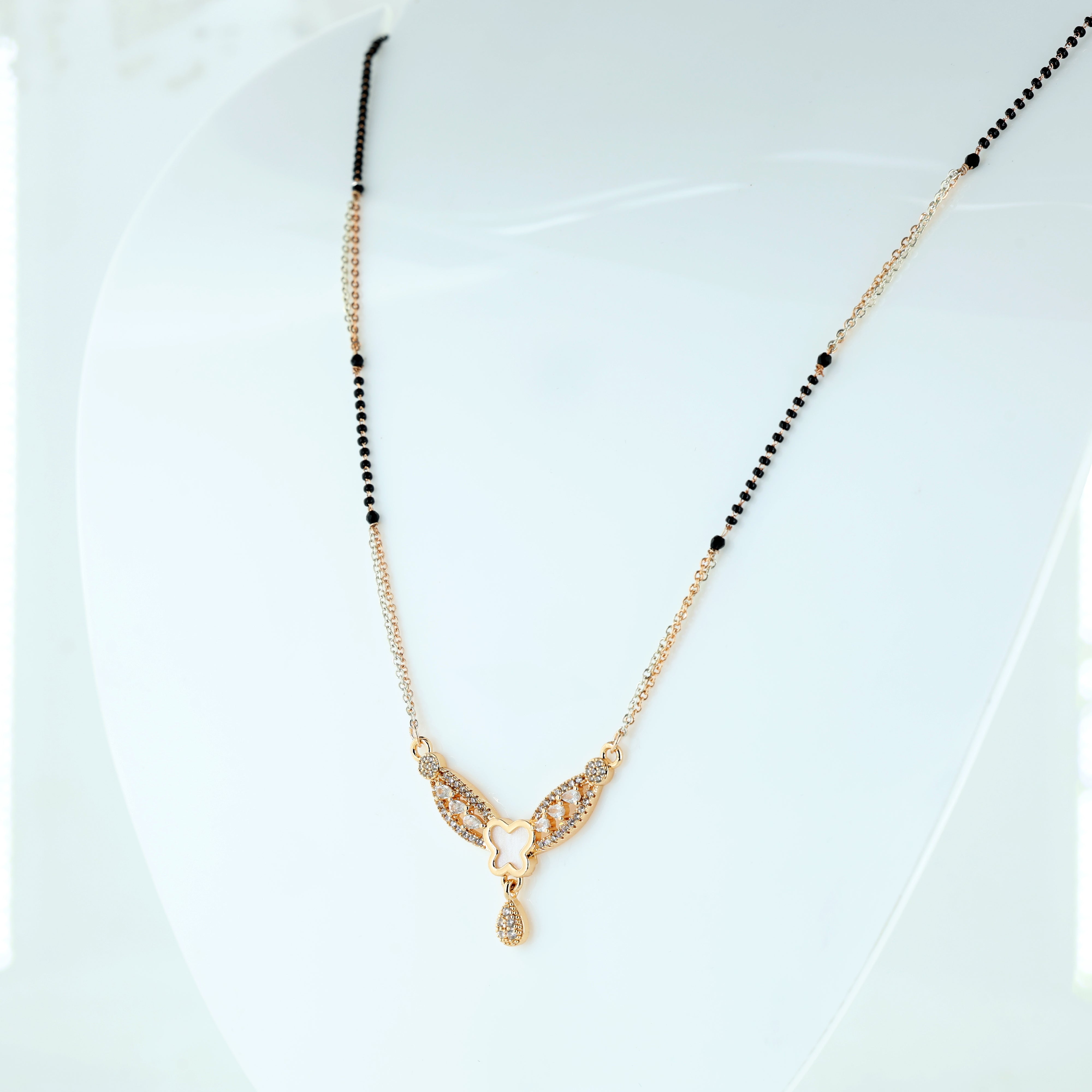 Graceful Butterfly Drop Mangalsutra