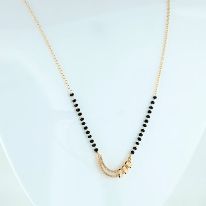 Elegant Curved Diamond-Style Mangalsutra