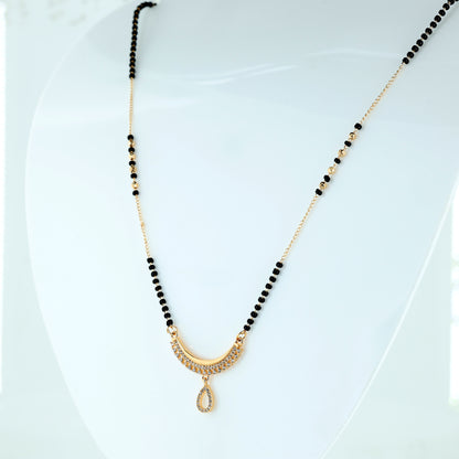 Graceful Crescent Teardrop Mangalsutra