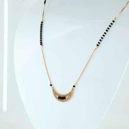 Midnight Sky Crescent Mangalsutra