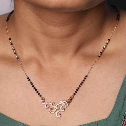 Royal Swirl Crystal Mangalsutra