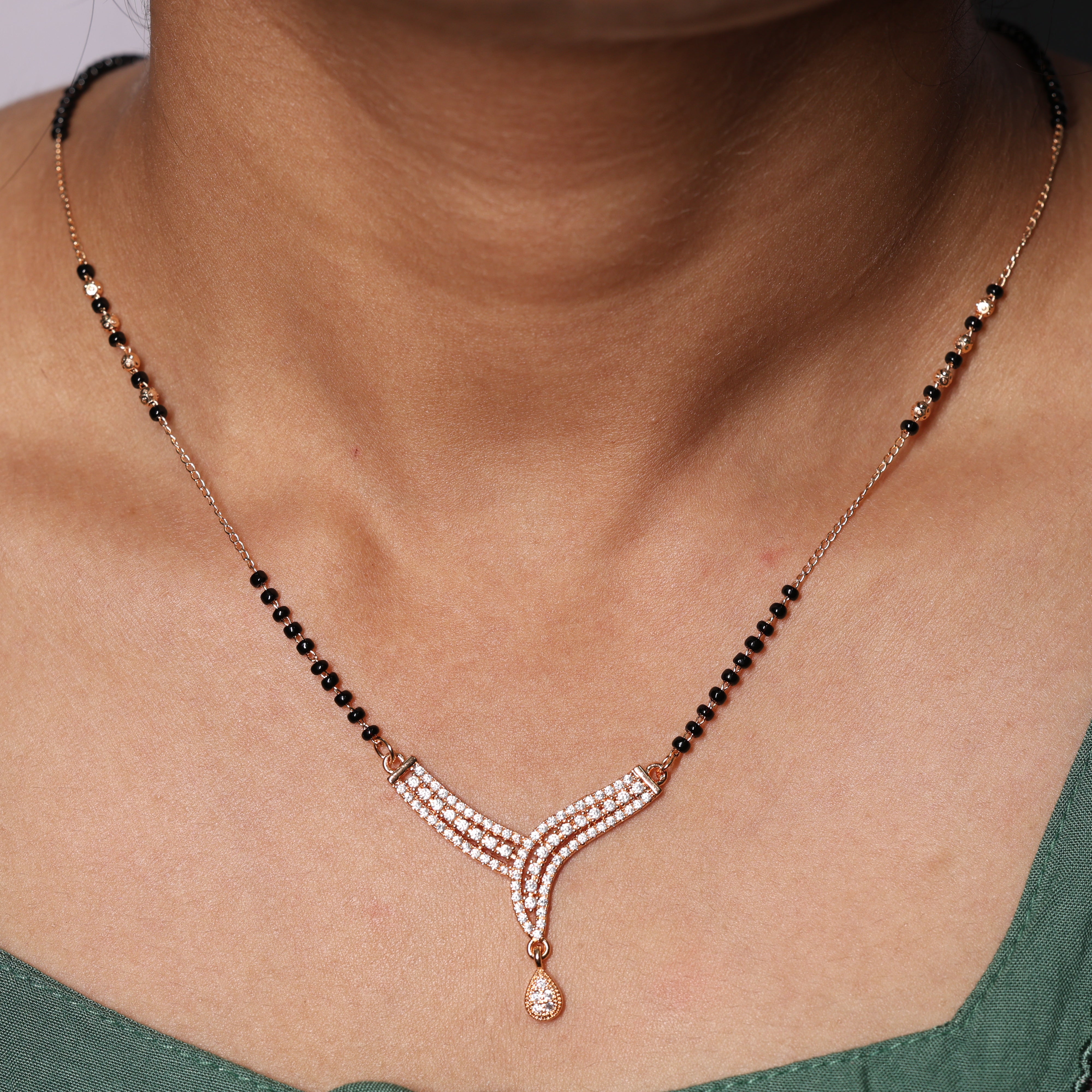 Premium Crystal Accent Mangalsutra