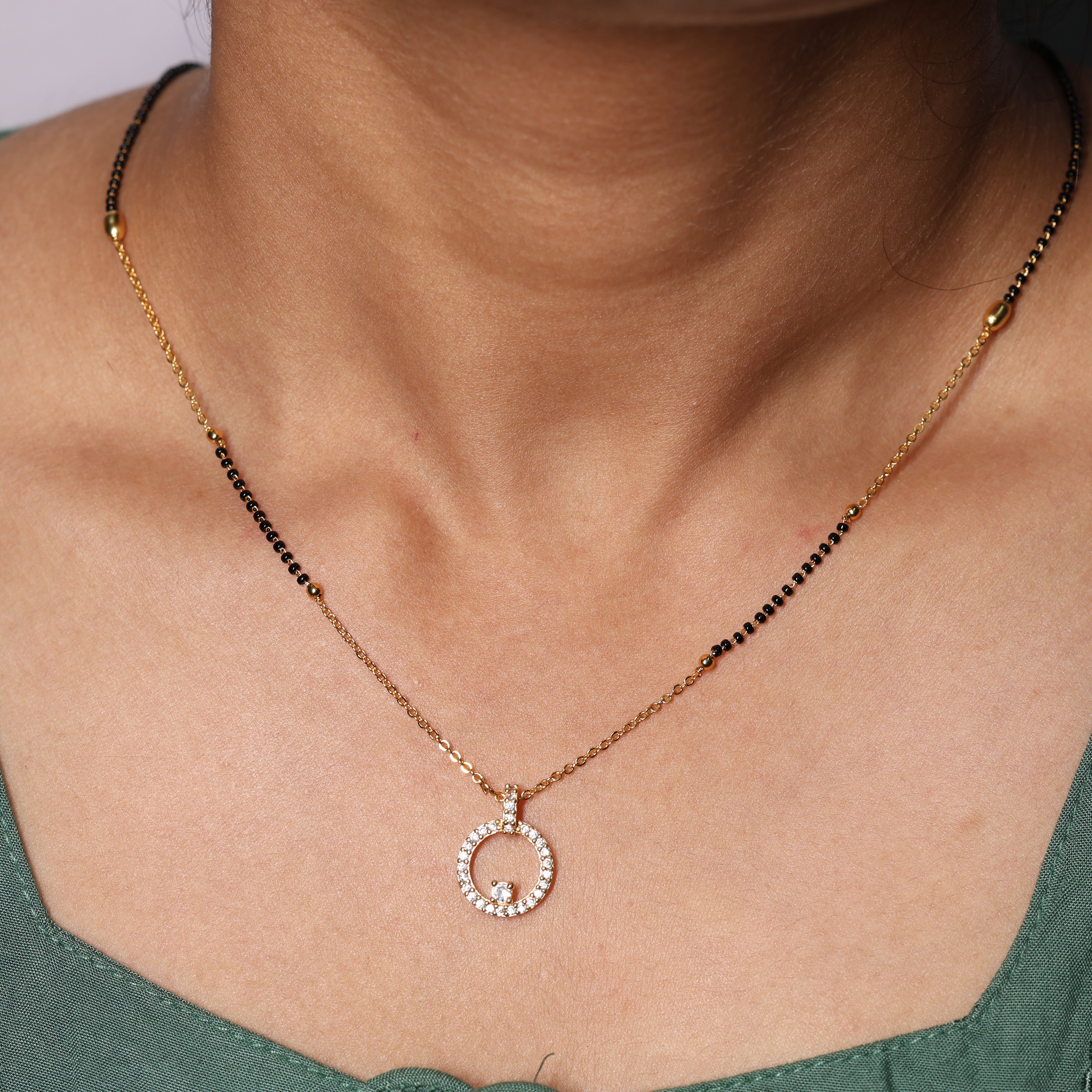 Classic Circle Diamond Mangalsutra