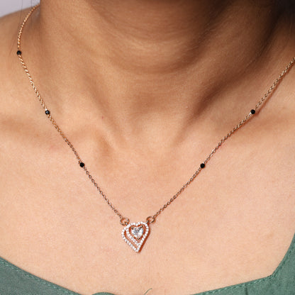 MiniDainty Heart-in-Heart Mangalsutra