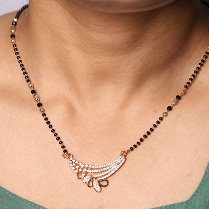 Modern Wave American Diamond Mangalsutra