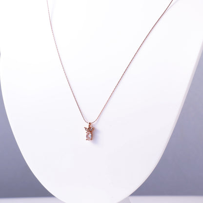 Sparkling Rose Gold Pineapple Necklace