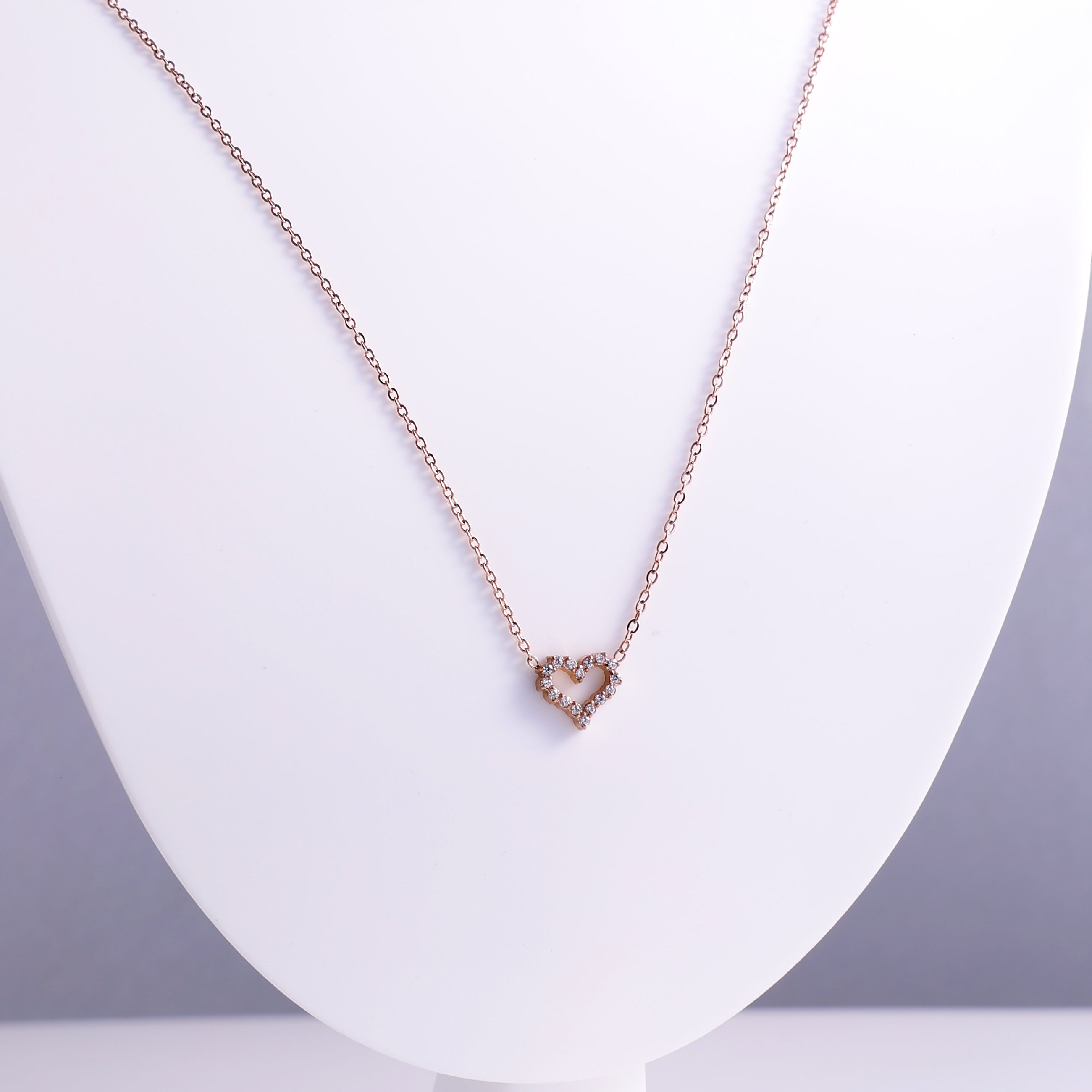 Open Heart Pave Pendant