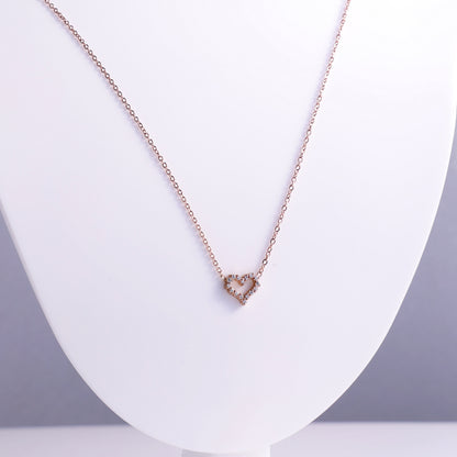 Open Heart Pave Pendant